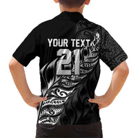 New Zealand Lawn Bowls Custom Hawaiian Shirt Black Maori Warrior Tribal Silver Fern - Polynesian Pride