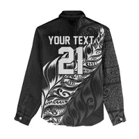 New Zealand Lawn Bowls Custom Women Casual Shirt Black Maori Warrior Tribal Silver Fern LT9 - Polynesian Pride