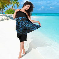 New Zealand Lawn Bowls Sarong Blue Maori Warrior Tribal Silver Fern - Polynesian Pride