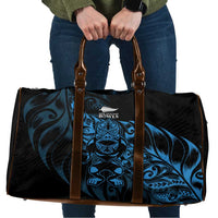New Zealand Lawn Bowls Travel Bag Blue Maori Warrior Tribal Silver Fern - Polynesian Pride