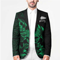 New Zealand Lawn Bowls Custom Blazer Green Maori Warrior Tribal Silver Fern LT9 - Polynesian Pride
