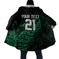 New Zealand Lawn Bowls Custom Cloak Green Maori Warrior Tribal Silver Fern - Polynesian Pride