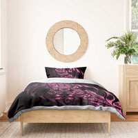 New Zealand Lawn Bowls Bedding Set Pink Maori Warrior Tribal Silver Fern - Polynesian Pride