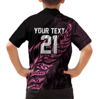 New Zealand Lawn Bowls Custom Family Matching Mermaid Dress and Hawaiian Shirt Pink Maori Warrior Tribal Silver Fern LT9 - Polynesian Pride