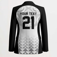 World Football 2026 New Zealand Custom Blazer All White Fern Maori Tribal LT9 - Polynesian Pride