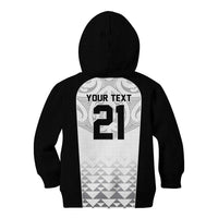 World Football 2026 New Zealand Custom Kid Hoodie All White Fern Maori Tribal LT9 - Polynesian Pride