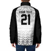 World Football 2026 New Zealand Custom Padded Jacket All White Fern Maori Tribal LT9 - Polynesian Pride