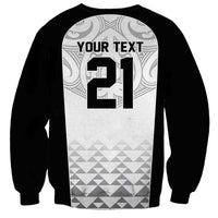 World Football 2026 New Zealand Custom Sweatshirt All White Fern Maori Tribal LT9 - Polynesian Pride