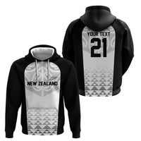 World Football 2026 New Zealand Custom Zip Hoodie All White Fern Maori Tribal LT9 - Polynesian Pride