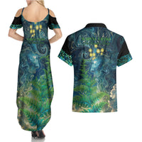 New Zealand Matariki Waipuna-a-rangi Couples Matching Summer Maxi Dress and Hawaiian Shirt He Roimata o Rangi LT9 - Polynesian Pride