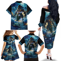 New Zealand Matariki Waita Family Matching Off The Shoulder Long Sleeve Dress and Hawaiian Shirt The Way Of The Water LT9 - Polynesian Pride