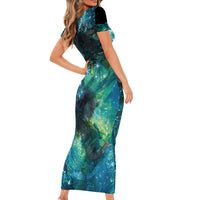 New Zealand Matariki Waiti Family Matching Short Sleeve Bodycon Dress and Hawaiian Shirt The Beginnings Of Life LT9 - Polynesian Pride