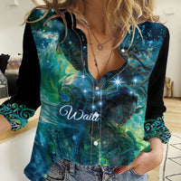New Zealand Matariki Waiti Women Casual Shirt The Beginnings Of Life LT9 Female Black - Polynesian Pride