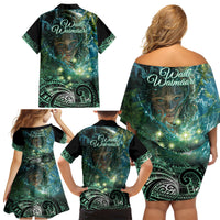 New Zealand Matariki Waiti Family Matching Off Shoulder Short Dress and Hawaiian Shirt Waimori and The Origin Of Life LT9 - Polynesian Pride