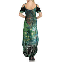 New Zealand Matariki Waiti Family Matching Summer Maxi Dress and Hawaiian Shirt Waimori and The Origin Of Life LT9 - Polynesian Pride