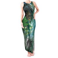 New Zealand Matariki Waiti Tank Maxi Dress Waimori and The Origin Of Life LT9 Women Black - Polynesian Pride