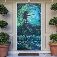 New Zealand Matariki Hiwa-i-te-rangi Door Cover Titiro ki nga Whetu Wishing Star LT9 Black - Polynesian Pride