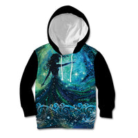 New Zealand Matariki Hiwa-i-te-rangi Kid Hoodie Titiro ki nga Whetu Wishing Star LT9 Hoodie Black - Polynesian Pride