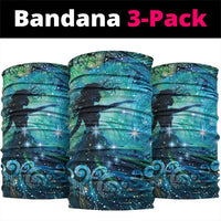 New Zealand Matariki Hiwa-i-te-rangi Neck Gaiter Titiro ki nga Whetu Wishing Star LT9 package One Size: 25*50cm Black - Polynesian Pride