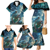 New Zealand Matariki Ururangi Family Matching Mermaid Dress and Hawaiian Shirt The Murmur Of The Wind LT9 - Polynesian Pride