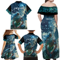 New Zealand Matariki Ururangi Family Matching Off Shoulder Maxi Dress and Hawaiian Shirt The Murmur Of The Wind LT9 - Polynesian Pride