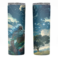 New Zealand Matariki Ururangi Skinny Tumbler The Murmur Of The Wind LT9 Black - Polynesian Pride