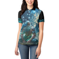 New Zealand Matariki Ururangi Women Polo Shirt The Murmur Of The Wind LT9 - Polynesian Pride