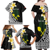 Alo Chiefdom Wallis and Futuna Personalized Family Matching Off Shoulder Maxi Dress and Hawaiian Shirt Frangipani Flowers Polynesian Pattern LT9 - Polynesian Pride