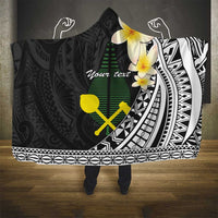 Alo Chiefdom Wallis and Futuna Personalized Hooded Blanket Frangipani Flowers Polynesian Pattern LT9 - Polynesian Pride