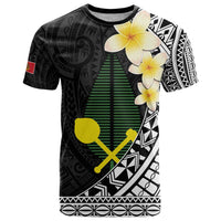 Alo Chiefdom Wallis and Futuna Personalized T Shirt Frangipani Flowers Polynesian Pattern LT9 Black - Polynesian Pride