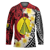 Sigave Chiefdom Wallis and Futuna Personalized Hockey Jersey Frangipani Flowers Polynesian Pattern LT9 Unisex Red - Polynesian Pride