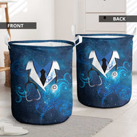 New Zealand Nurses RN Laundry Basket Galaxy Stethoscope Maori Motif