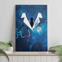 New Zealand Nurses RN Canvas Wall Art Galaxy Stethoscope Maori Motif