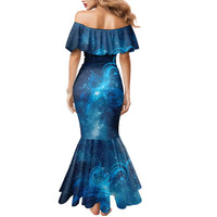 New Zealand Nurses RN Personalised Family Matching Mermaid Dress and Hawaiian Shirt Galaxy Stethoscope Maori Motif LT9 - Polynesian Pride