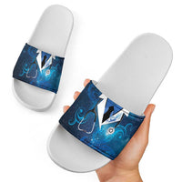 New Zealand Nurses RN Slide Sandals Galaxy Stethoscope Maori Motif