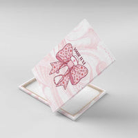 New Zealand Nurses RN Personalised Canvas Wall Art Pink Stethoscope Coquette Bow Maori Motif