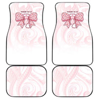 New Zealand Nurses RN Personalised Car Mats Pink Stethoscope Coquette Bow Maori Motif