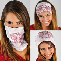 New Zealand Nurses RN Personalised Neck Gaiter Pink Stethoscope Coquette Bow Maori Motif