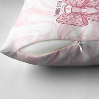 New Zealand Nurses RN Personalised Pillow Cover Pink Stethoscope Coquette Bow Maori Motif