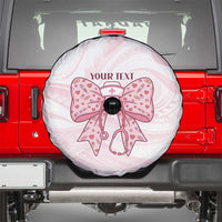 New Zealand Nurses RN Personalised Spare Tire Cover Pink Stethoscope Coquette Bow Maori Motif