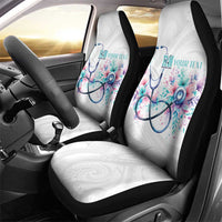 New Zealand Nurses RN Personalised Car Seat Cover Stethoscope Floral Maori Motif