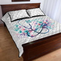 New Zealand Nurses RN Personalised Quilt Bed Set Stethoscope Floral Maori Motif