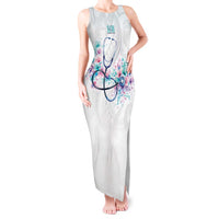 New Zealand Nurses RN Personalised Tank Maxi Dress Stethoscope Floral Maori Motif