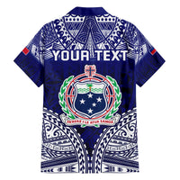 Personalised Samoa Coat Of Arms Family Matching Off The Shoulder Long Sleeve Dress and Hawaiian Shirt With Polynesian Pattern Version