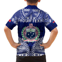 Personalised Samoa Coat Of Arms Family Matching Puletasi and Hawaiian Shirt With Polynesian Pattern Version