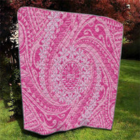 Tahitian Tiare Flower Quilt Pink Polynesian Pattern LT9 - Polynesian Pride
