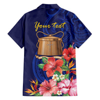 Personalised Tokelau Tropical Hibiscus Family Matching Puletasi and Hawaiian Shirt With Polynesian Plumeria Tattoo LT9 - Polynesian Pride