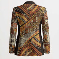 Hawaiian Style Tapa Blazer Vintage Seamless Pattern LT9 - Polynesian Pride