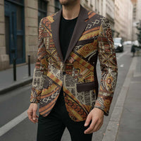 Hawaiian Style Tapa Blazer Vintage Seamless Pattern LT9 - Polynesian Pride