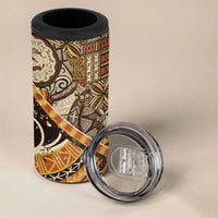 Hawaiian Style Tapa 4 in 1 Can Cooler Tumbler Vintage Seamless Pattern LT9 - Polynesian Pride